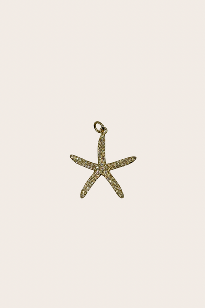 Big Dainty Starfish cz Charm