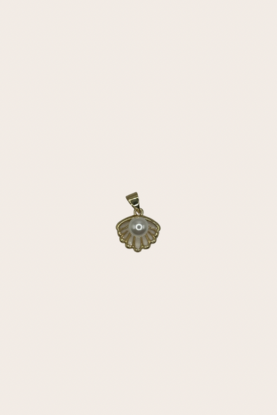 White Pearl Seashell Charm
