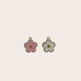 Color cz Flower Charm