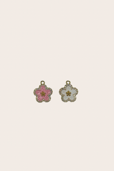 Color cz Flower Charm