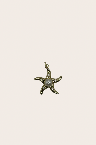 Pearl cz Starfish Charm