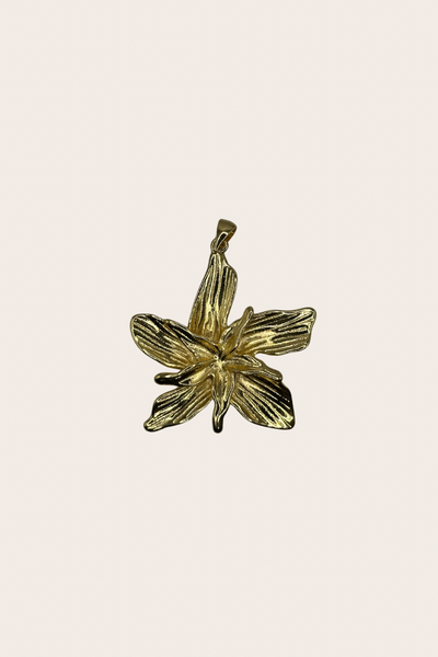 Big Golden Flower Charm