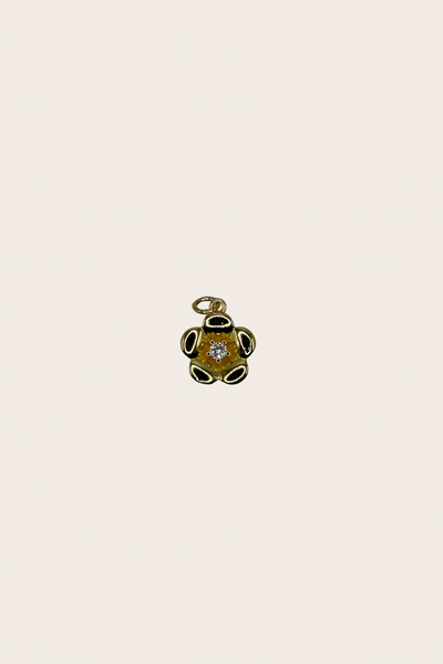 Golden Diamond Flower Charm