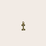 Small Dumbell cz Charm
