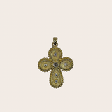Golden Diamonds Cross Charm